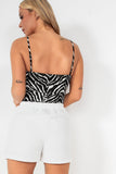 Orella Zebra Print Bodysuit