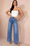 Orenda Light Blue Wash Wide Leg Jeans