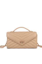Orion Nude Faux Leather Quilted Bag