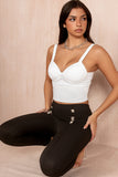 Orlene White Sleeveless Crop Top