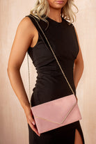 Pamela Blush Suedette Detachable Chain Bag