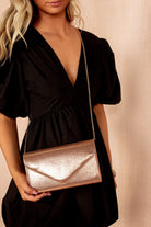 Pamela Champagne Sheen Detachable Chain Bag