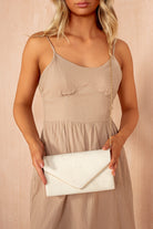 Pamela Ivory Suedette Detachable Chain Bag