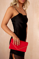 Pamela Red Suedette Detachable Chain Bag