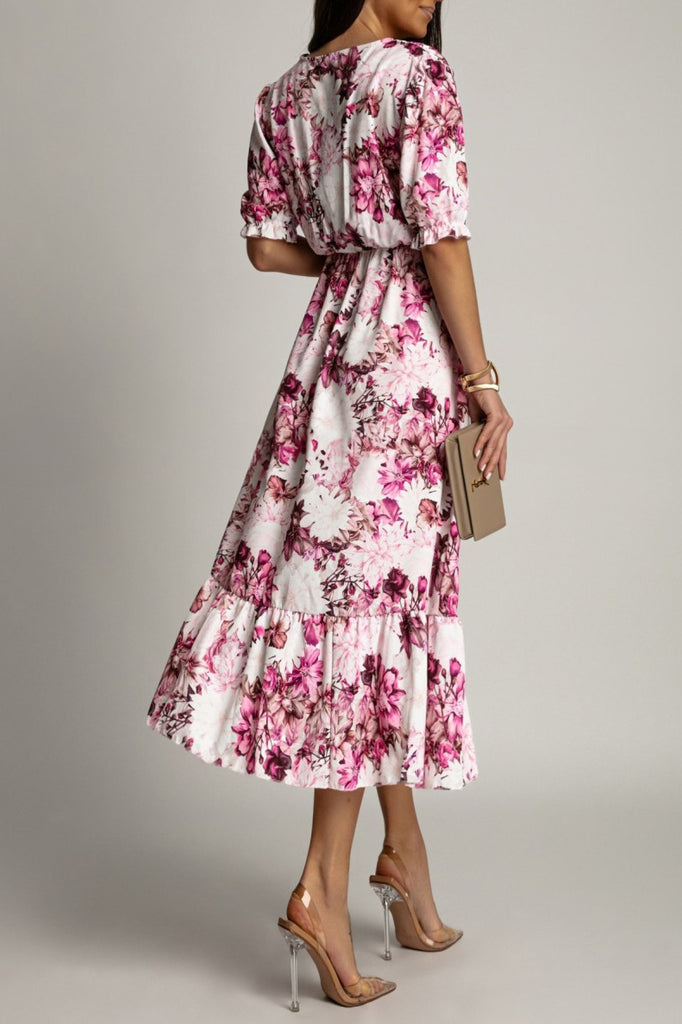 Patricia Purple Floral Midi Dress