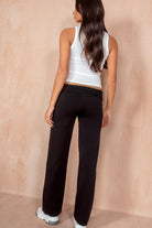 Paula Black Fold Over Trousers