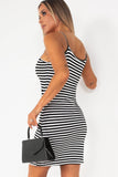 Paula Monochrome Striped Cami Dress