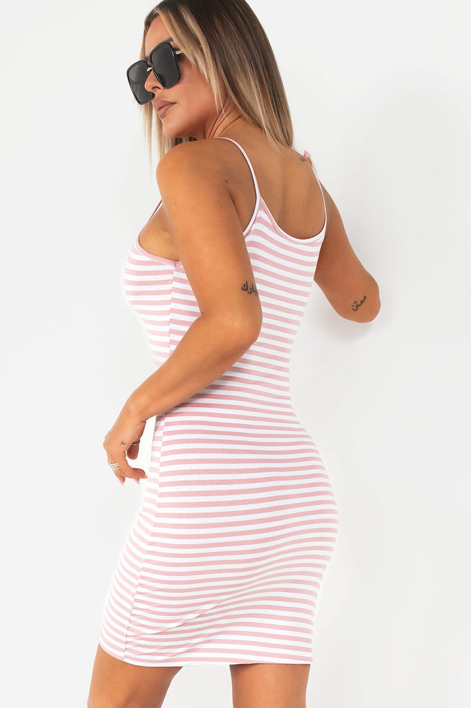 Paula Pink Striped Cami Dress