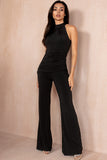 Payton Black Halter Neck Jumpsuit