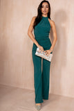 Payton Teal Halter Neck Jumpsuit