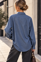Pearline Midnight Blue Striped Shirt