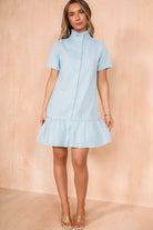 Peggy Blue Cotton Smock Dress