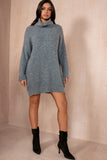 Pennie Grey Knit Jumper Dress