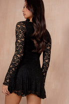 Percy Black Lace Swing Dress