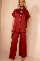 Perrie Rust Cotton Brooch Co Ord