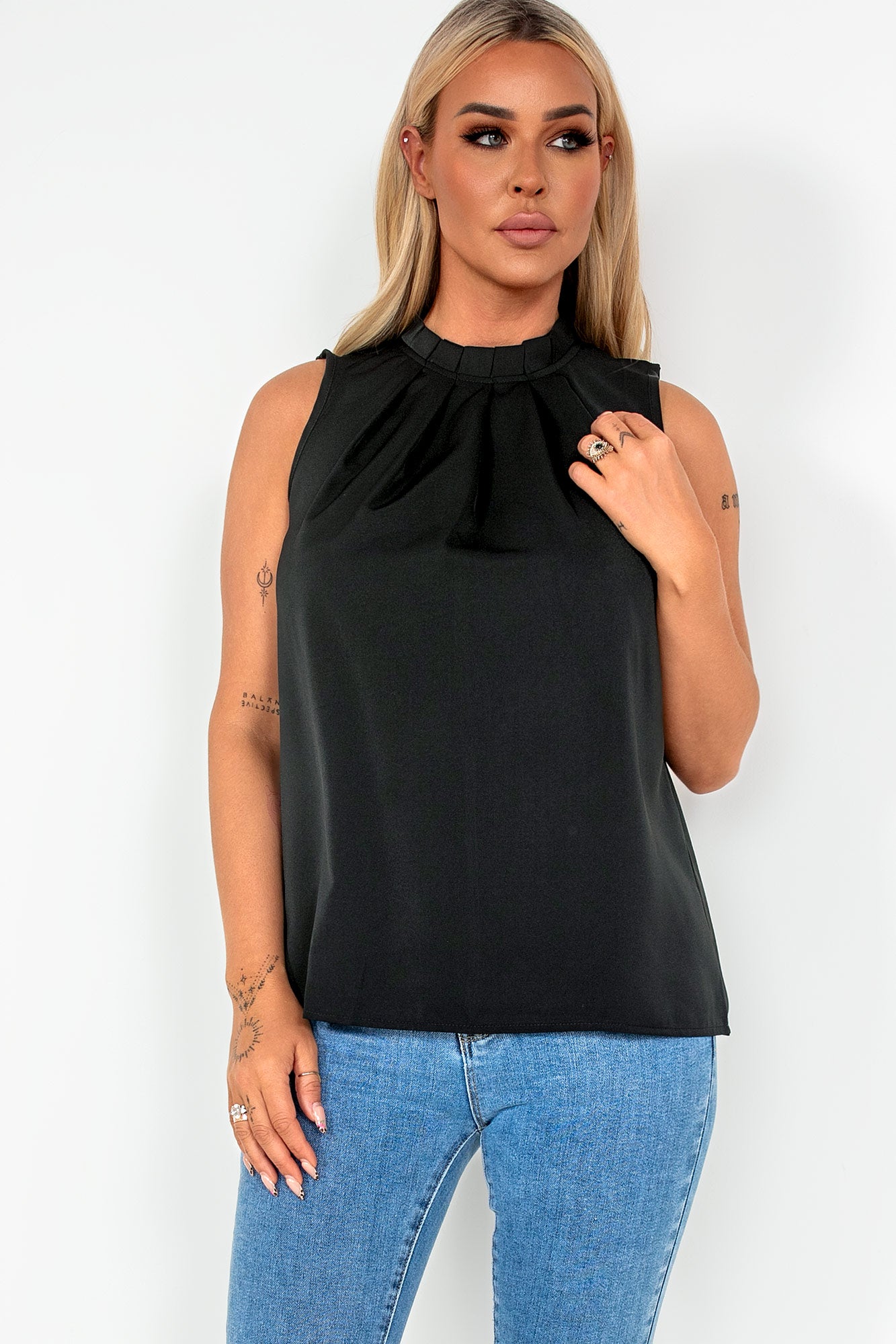 Peyton Black Sleeveless Top