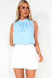 Peyton Blue Sleeveless Top