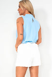 Peyton Blue Sleeveless Top