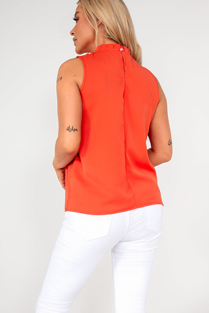 Peyton Orange Sleeveless Top