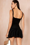 Pheba Black Slinky Puff Ball Dress