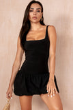 Pheba Black Slinky Puff Ball Dress