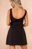 Phebe Black Sleeveless Shift Dress