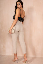 Philina Taupe Cigarette Trousers