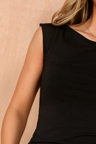 Philomena Black Boat Neck Top
