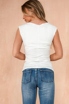 Philomena White Boat Neck Top