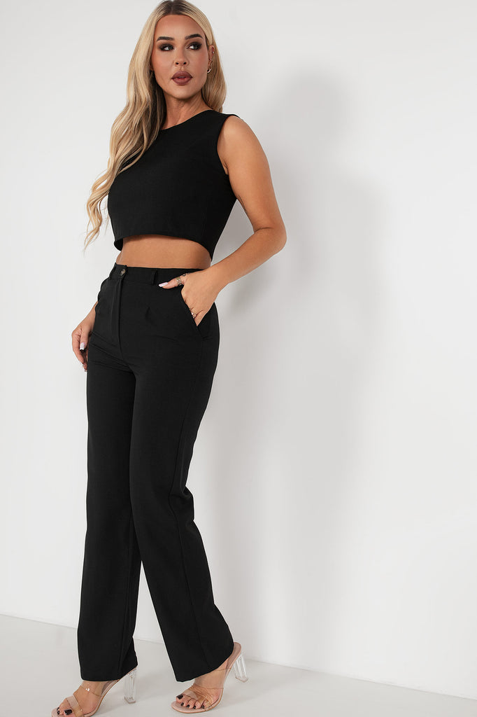 Pia Black Tailored Trousers