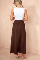 Pia Chocolate Textured Maxi Skirt