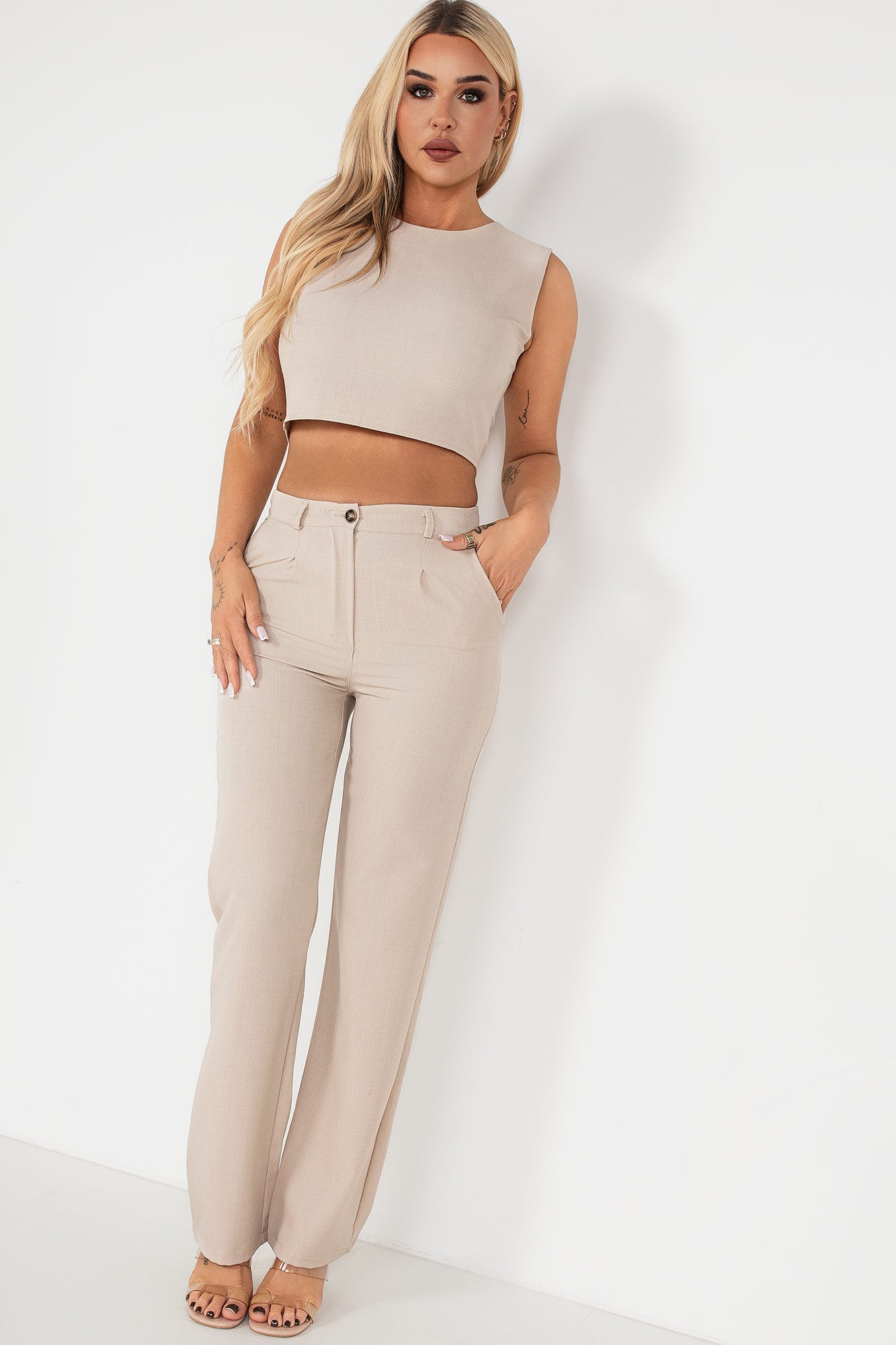 Pia Stone Tailored Trousers