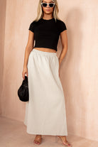Pia Stone Textured Maxi Skirt