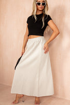 Pia Stone Textured Maxi Skirt