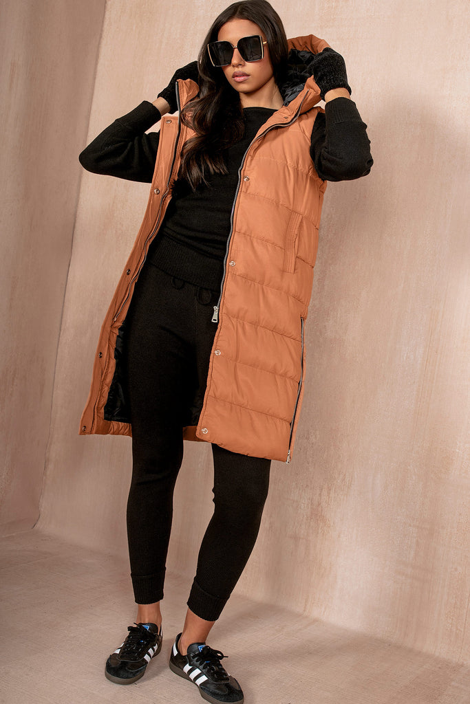 Pippa Camel Oversized Longline Gilet