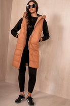 Pippa Camel Oversized Longline Gilet