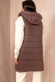 Pippa Chocolate Oversized Longline Padded Gilet