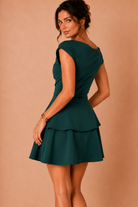 Pippa Green Double Frill Mini Dress
