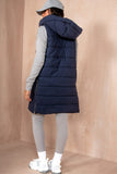 Pippa Navy Oversized Longline Padded Gilet