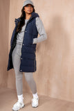 Pippa Navy Oversized Longline Padded Gilet