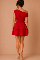 Pippa Red Double Frill Mini Dress