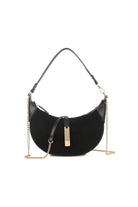 Polaris Black Suedette Shoulder Bag