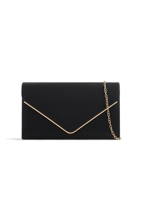 Pollie Black PU Detachable Chain Bag