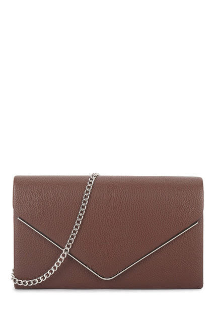 Pollie Chocolate PU Detachable Chain Bag