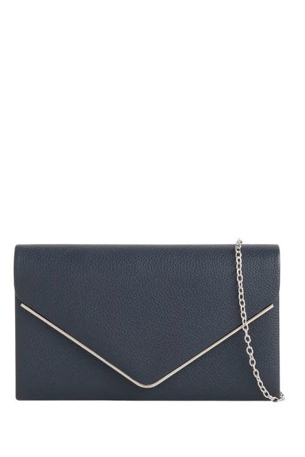 Pollie Navy Faux Leather Detachable Chain Bag