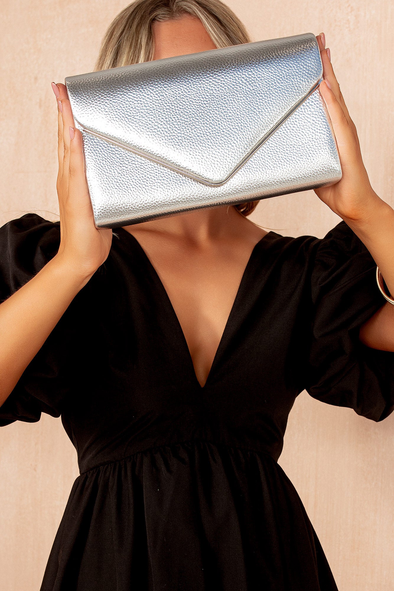 Pollie Silver PU Detachable Chain Bag
