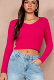 Poppy Fuchsia Knit Top