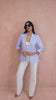 Maxine Lilac Ruched Sleeve Blazer