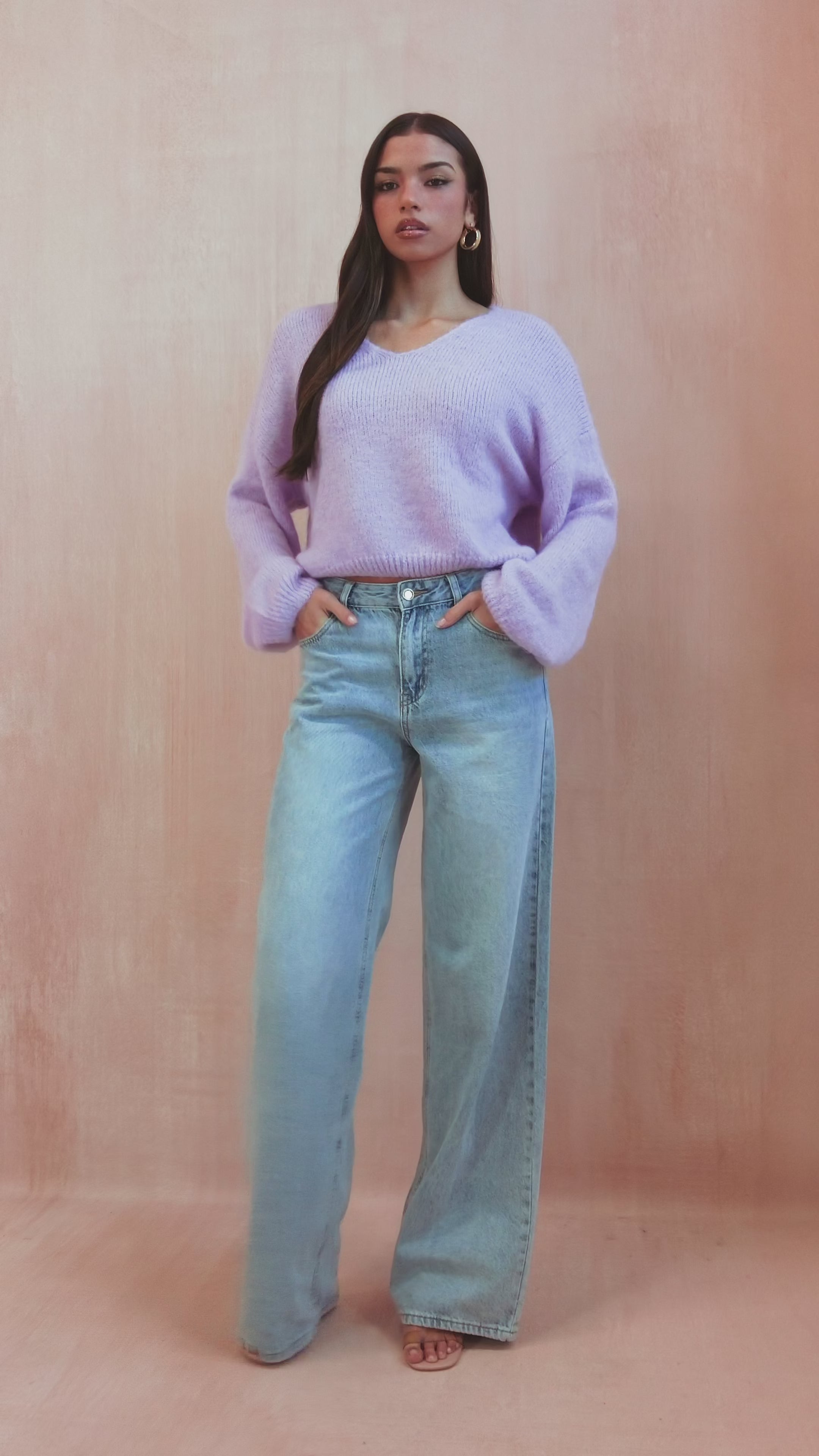 Lucille Lilac Soft Knit Jumper