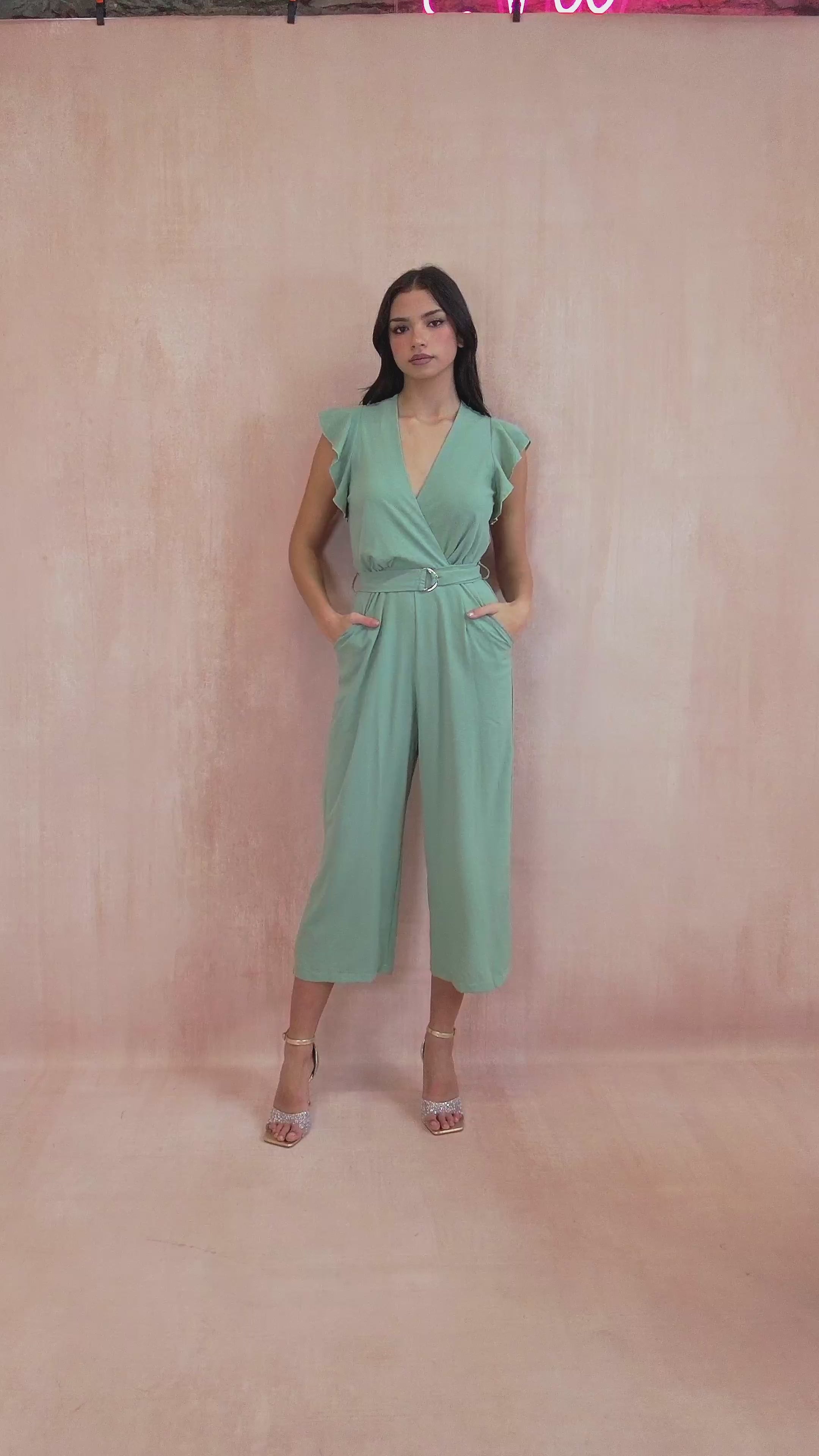 AX Paris Anne Duck Egg Wrap Jumpsuit